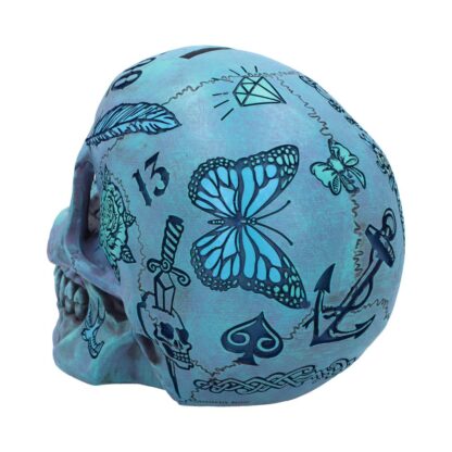 Nemesis Now Tattoo Skull - Fund Box Blue