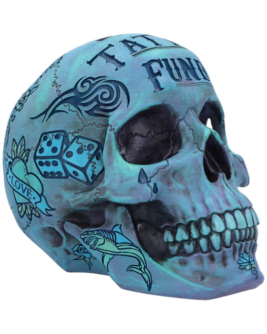 Nemesis Now Tattoo Skull - Fund Box Blue