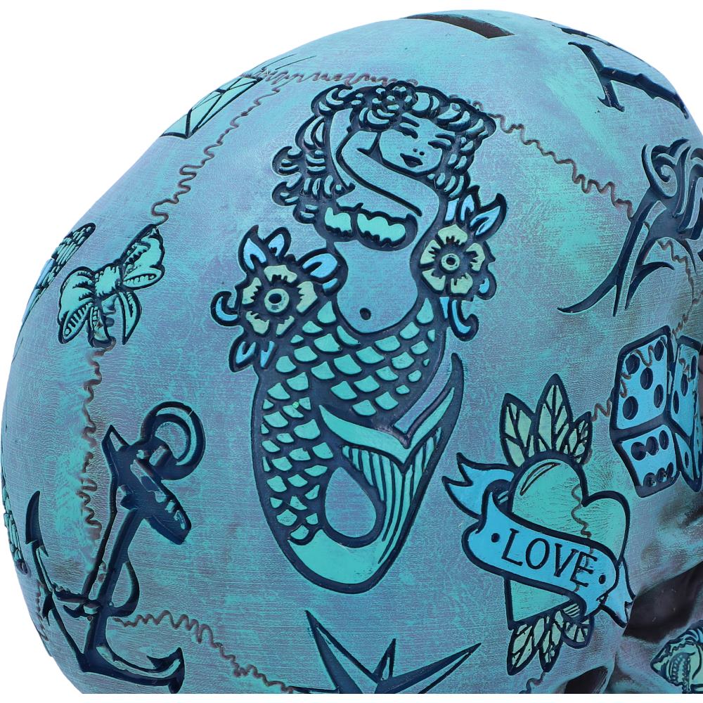 Nemesis Now Tattoo Skull - Fund Box Blue