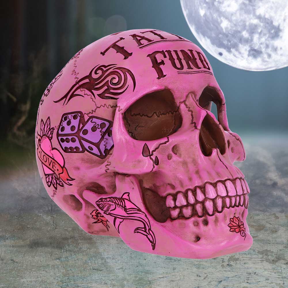 Nemesis Now Tattoo Skull - Fund Box Pink