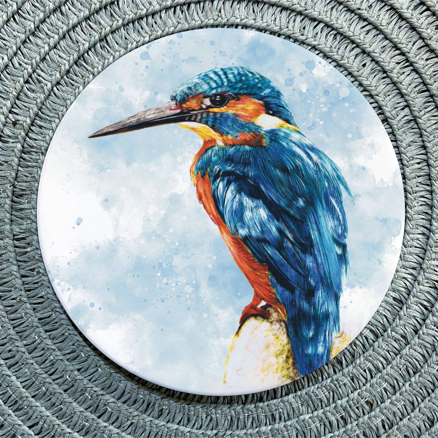 Kingfisher Ceramic Coaster