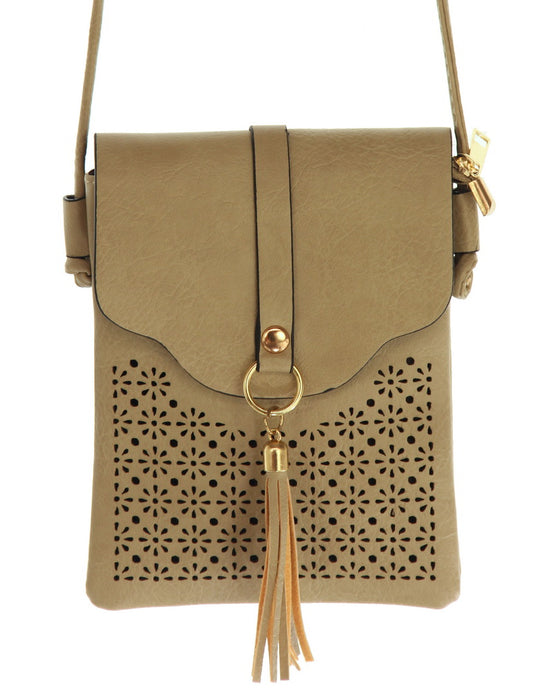 Eleanor tassle bag Taupe