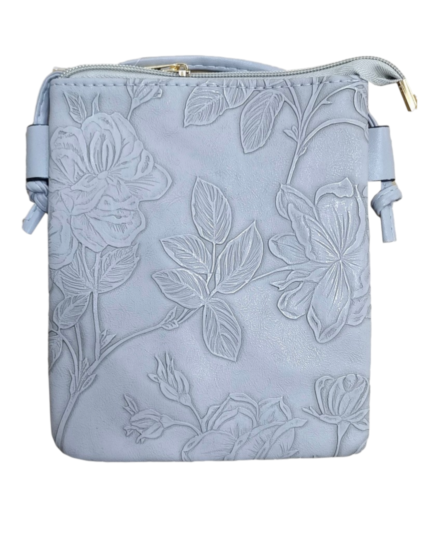 Hibiscus emboss Phone Bag Grey