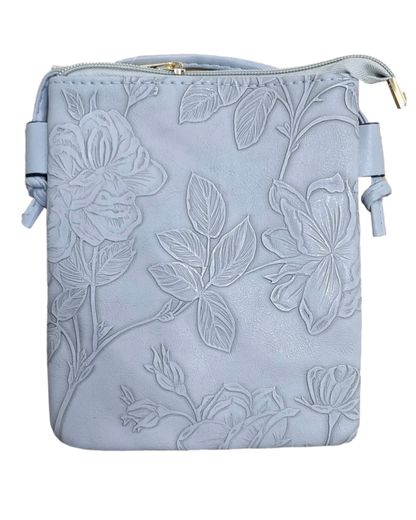 Hibiscus emboss Phone Bag Grey
