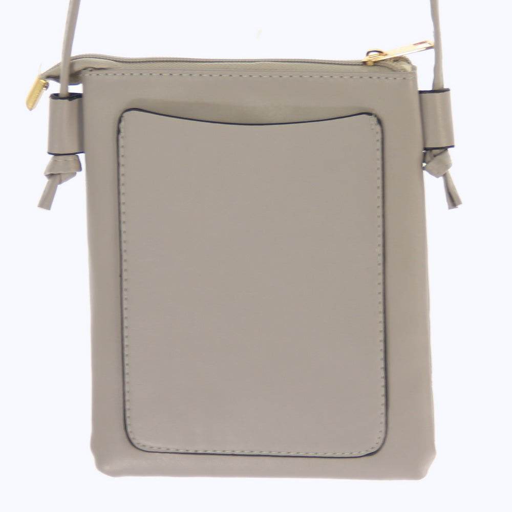 Hibiscus emboss Phone Bag Grey