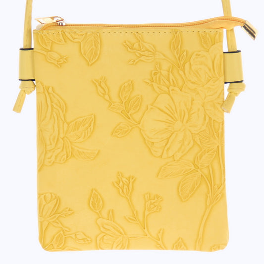 Hibiscus emboss Phone Bag SUNSHINE