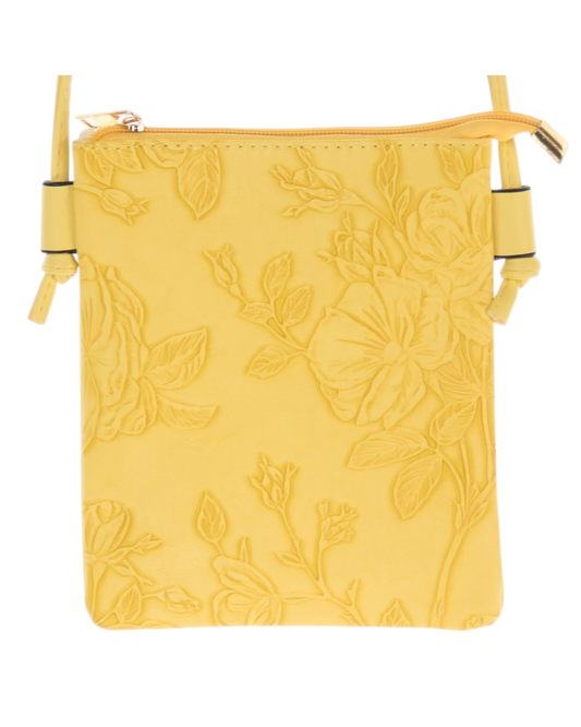Hibiscus emboss Phone Bag SUNSHINE