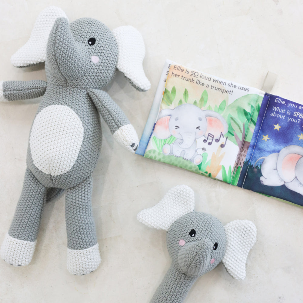 Baby Elephant Knitted Toy