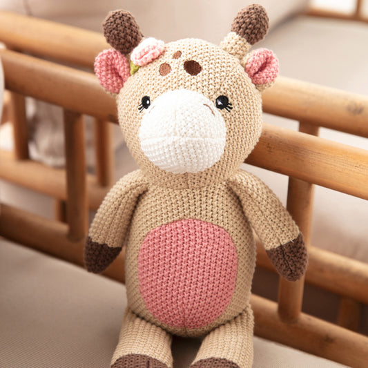 Baby Giraffe Knitted Toy