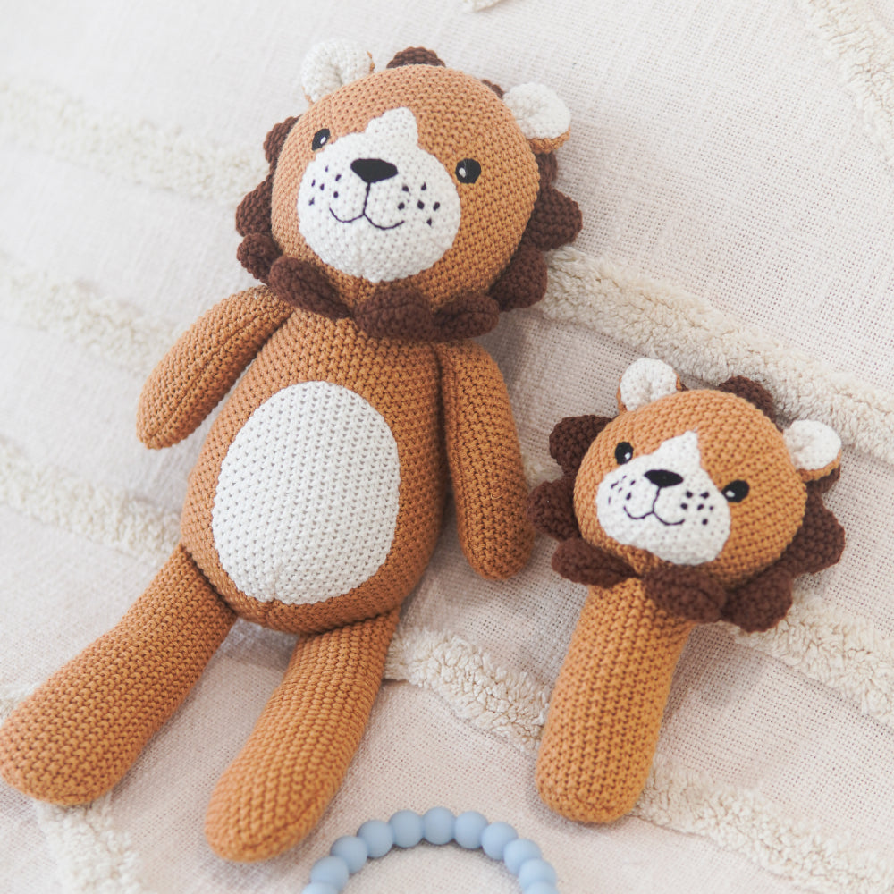 Baby Lion Knitted Rattle