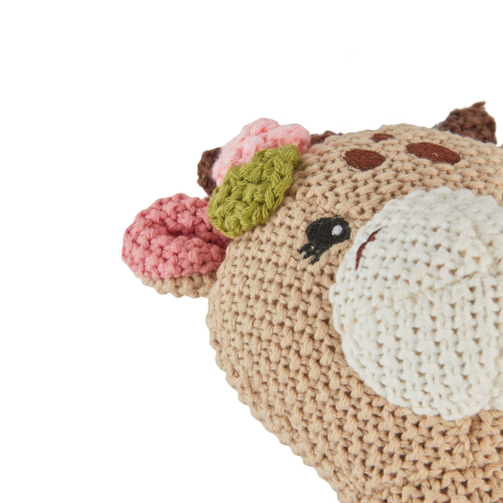 Baby Giraffe Knitted Rattle