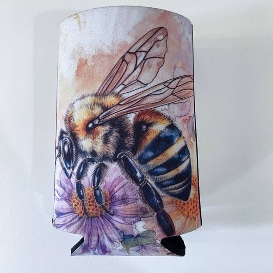 Bee Quote Flat Stubby Holder Cooler