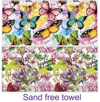 Sand free Towel - Flowers and Butterflies