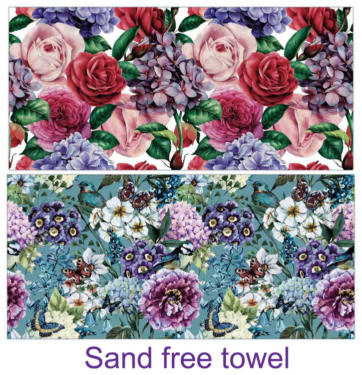 Sand free Towel - Vibrant flowers