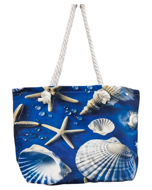 Beach bag - Shells Blue