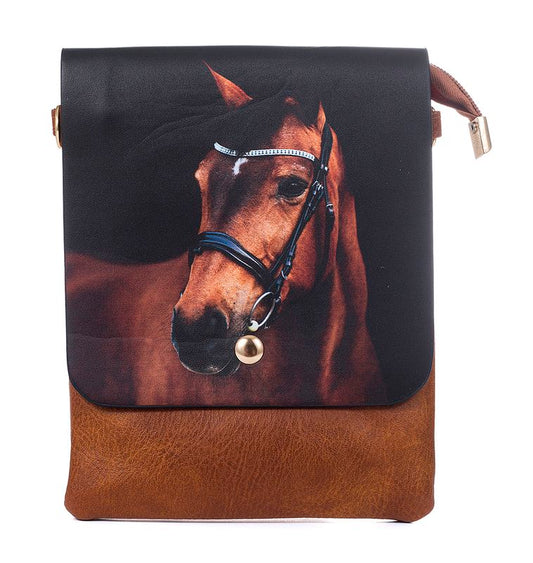 Horse Brown Flap Bag