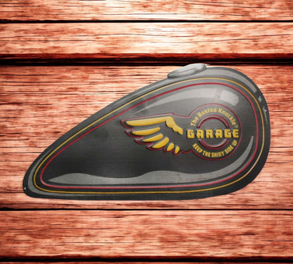 Motorbike Tank Sign - Black