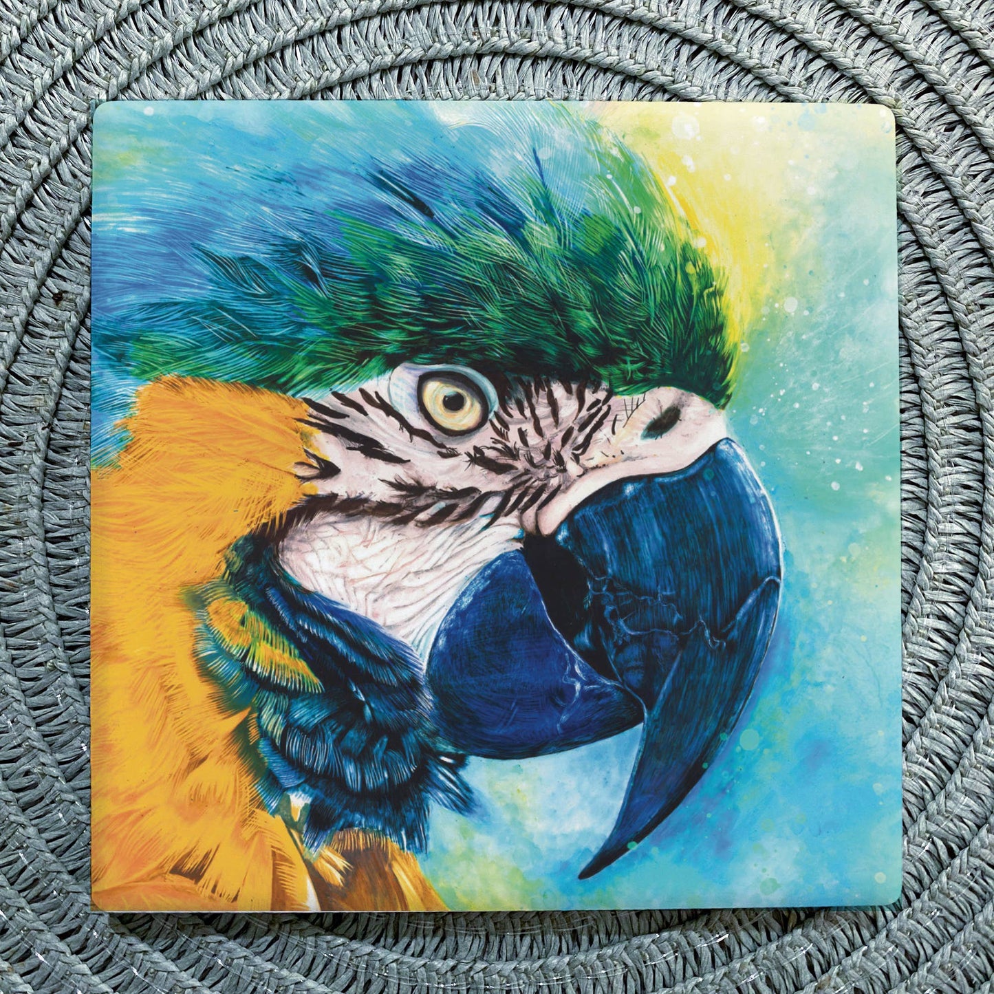 Macaw Ceramic Coaster