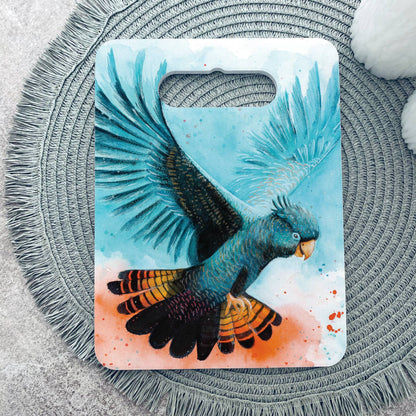 Red Tail Black Cockatoo Ceramic Pot Trivet | 18x24 cm