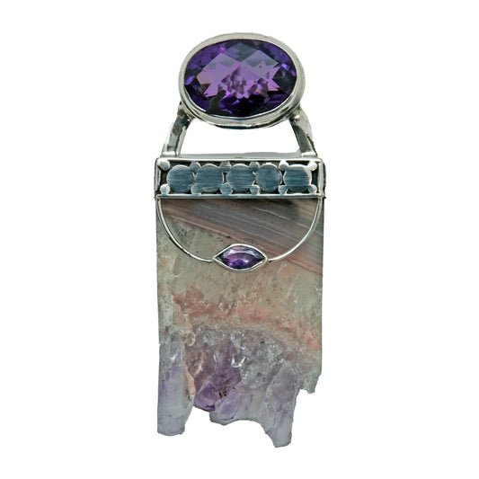 Uruguayan Crystal & Amethyst PIN/PENDANT