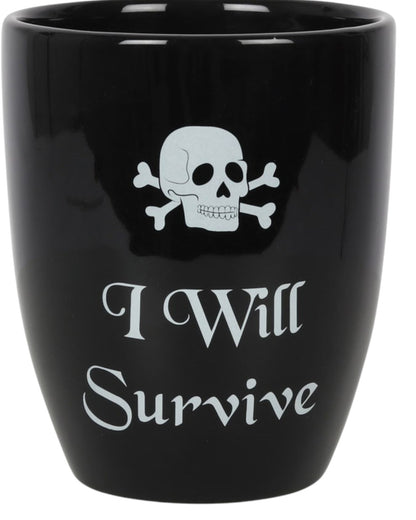 I Will Survive Gothic Ceramic Plant Pot