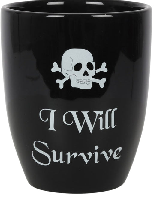 I Will Survive Gothic Ceramic Plant Pot