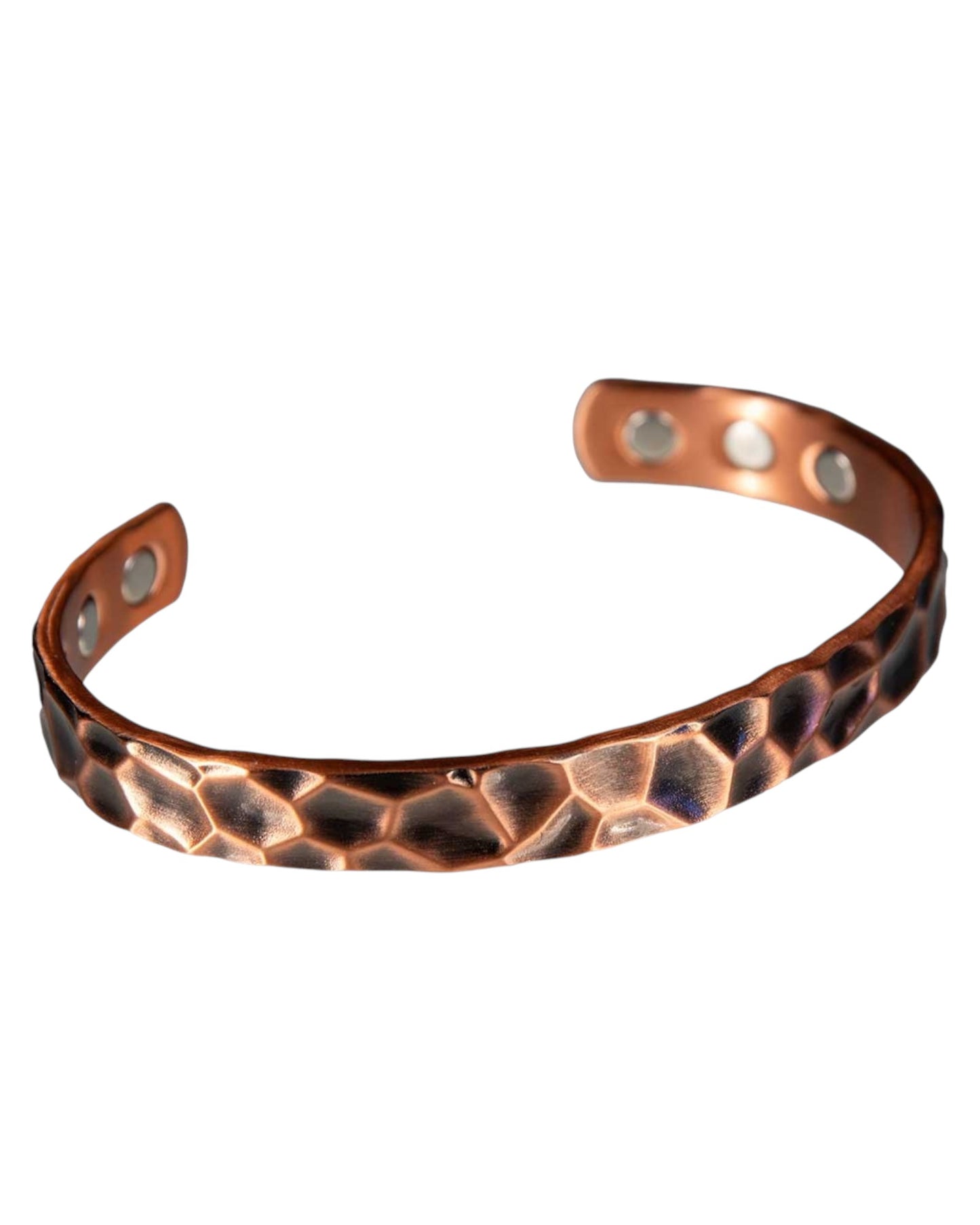 Magnetic Copper Bracelet - Hammered - Antique Copper