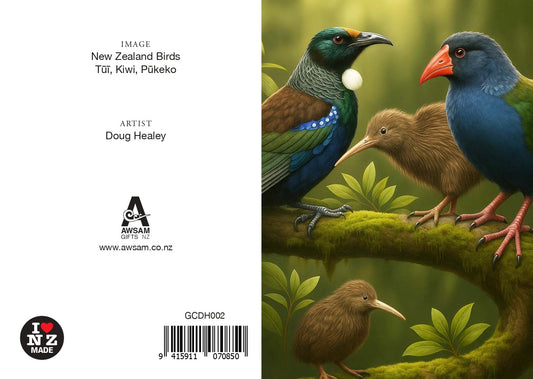 Tui, Kiwi, Pukeko - Gift Card