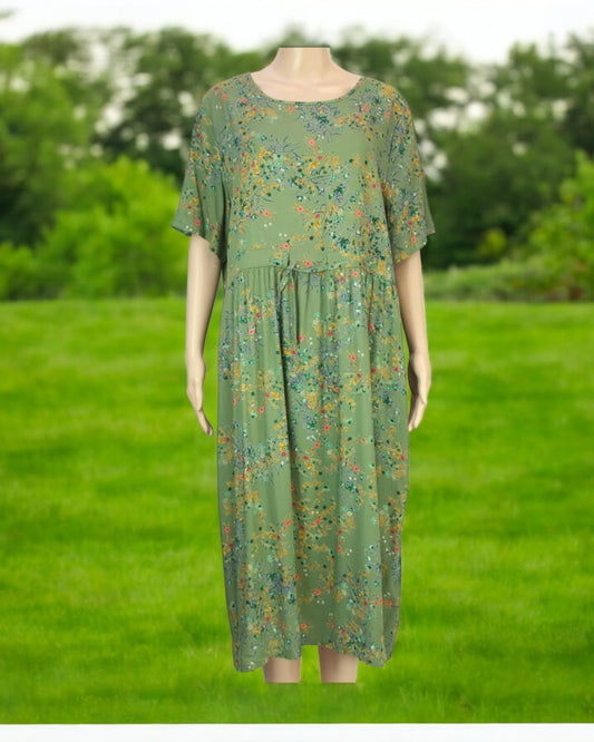 Alice wrinkle free rayon dress - Green