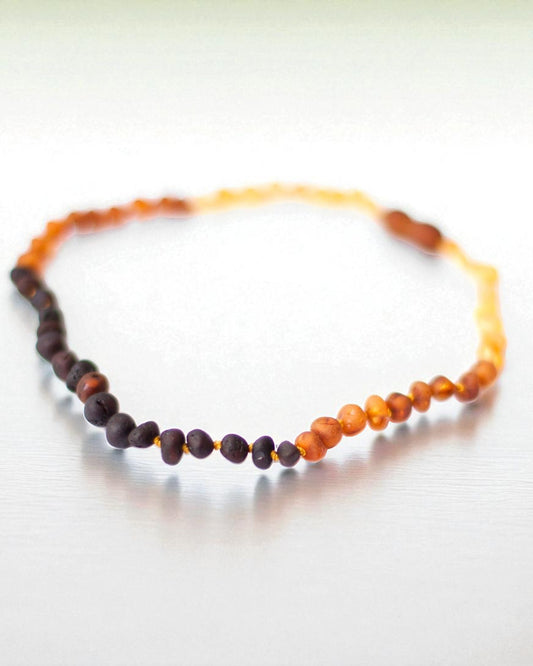 Raw Rainbow-Circle-13 inch  Amber Necklace