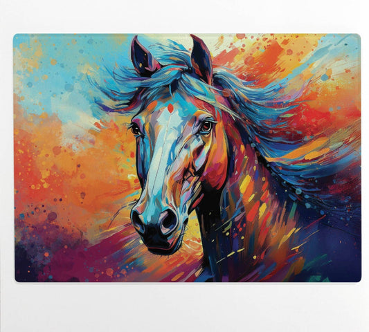 Horse Glass Cutting Board | Small 20x28 cm
