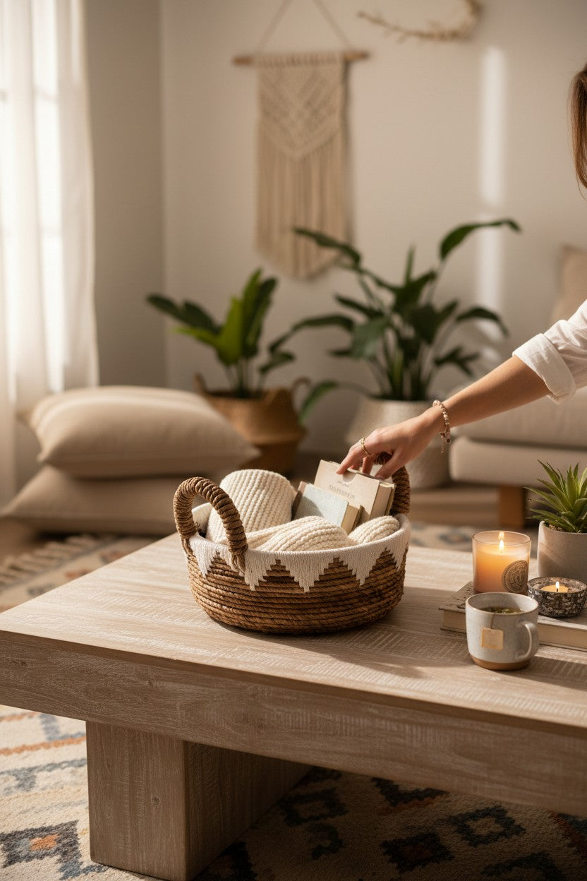 Banana Fibre Tray w Handles