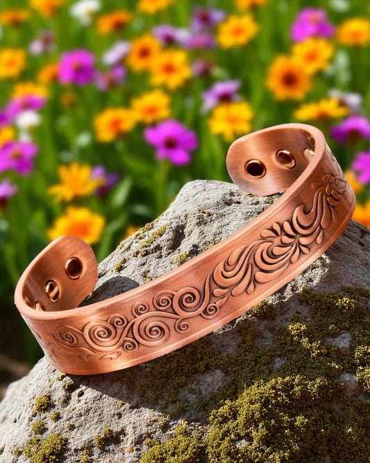 Magnetic Copper Bracelet - 4 Elements - Antique Copper