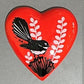 Native Bird with Ceramic Hearts