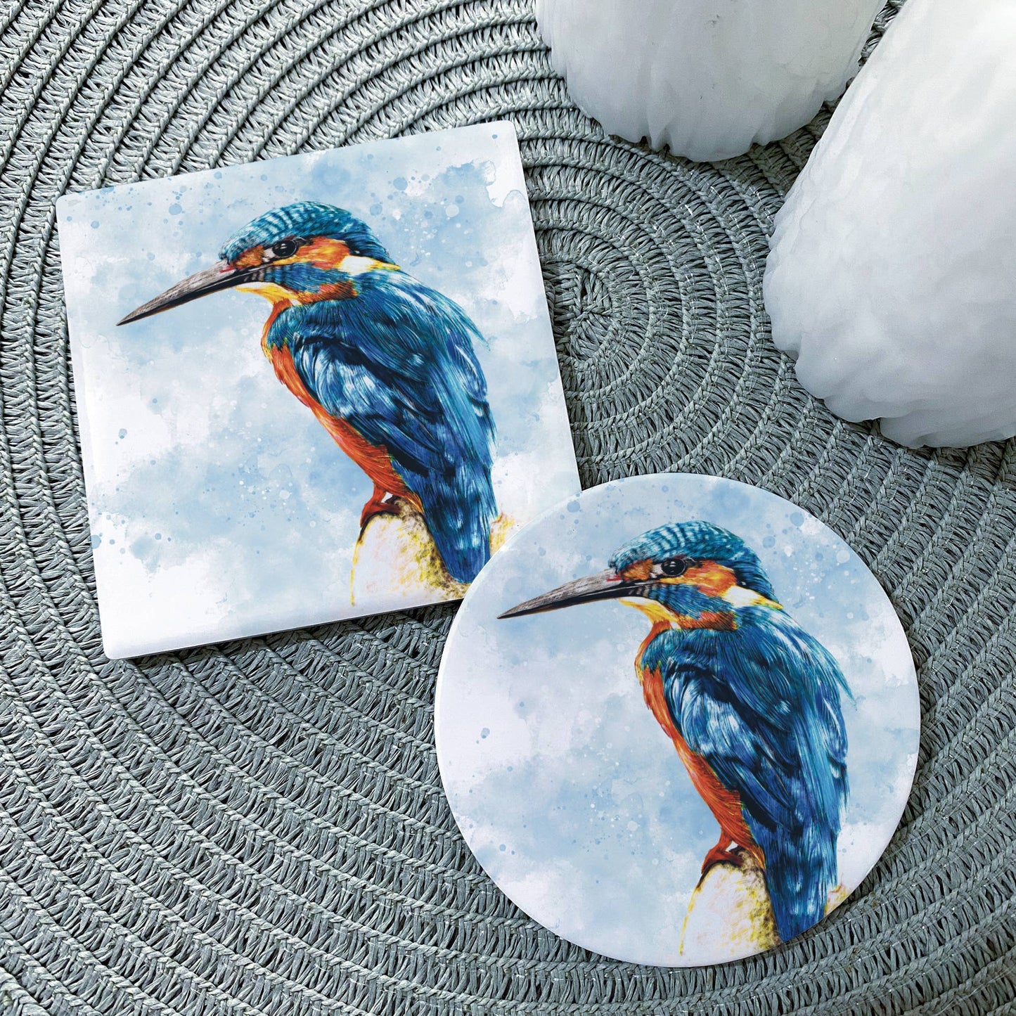 Kingfisher Ceramic Coaster
