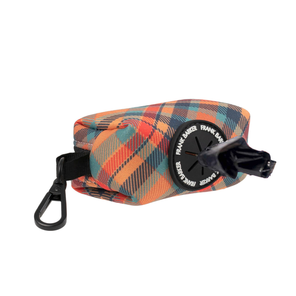 Frank Barker Orange Plaid Poop Bag