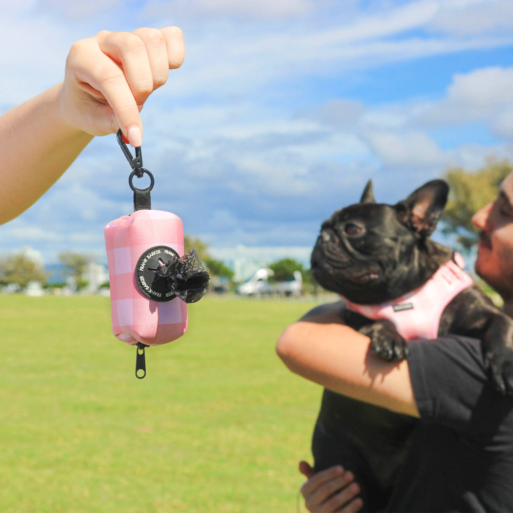 Frank Barker Pink Gingham Poop Bag