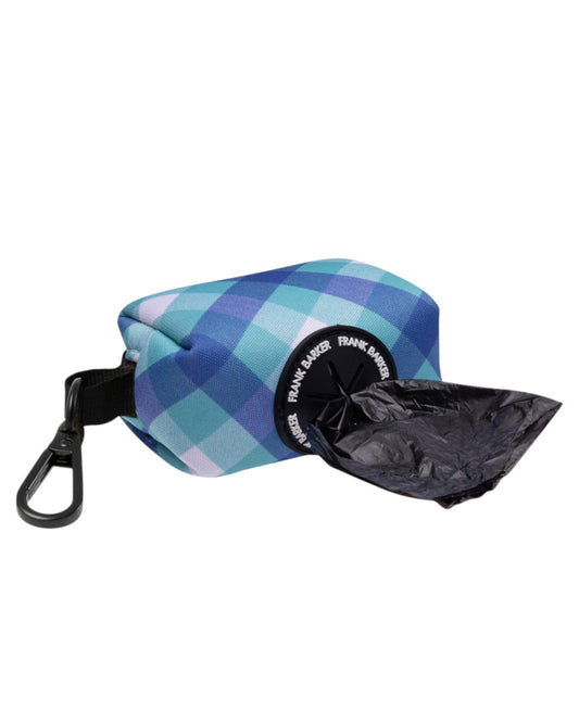 Frank Barker Teal Gingham Poop Bag