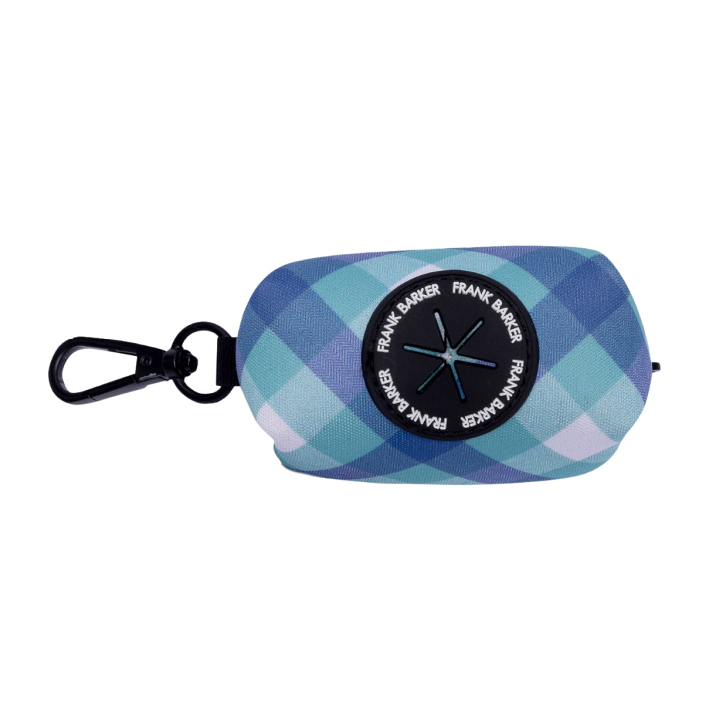 Frank Barker Teal Gingham Poop Bag