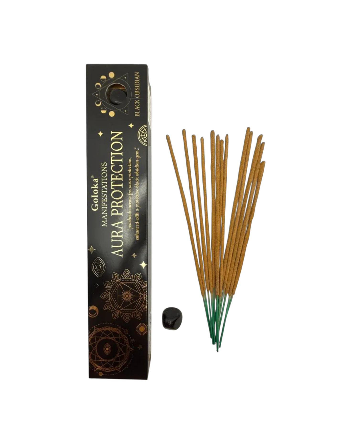 Aura Protection- Patchouli with Black Obsidian