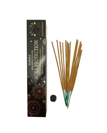 Aura Protection- Patchouli with Black Obsidian