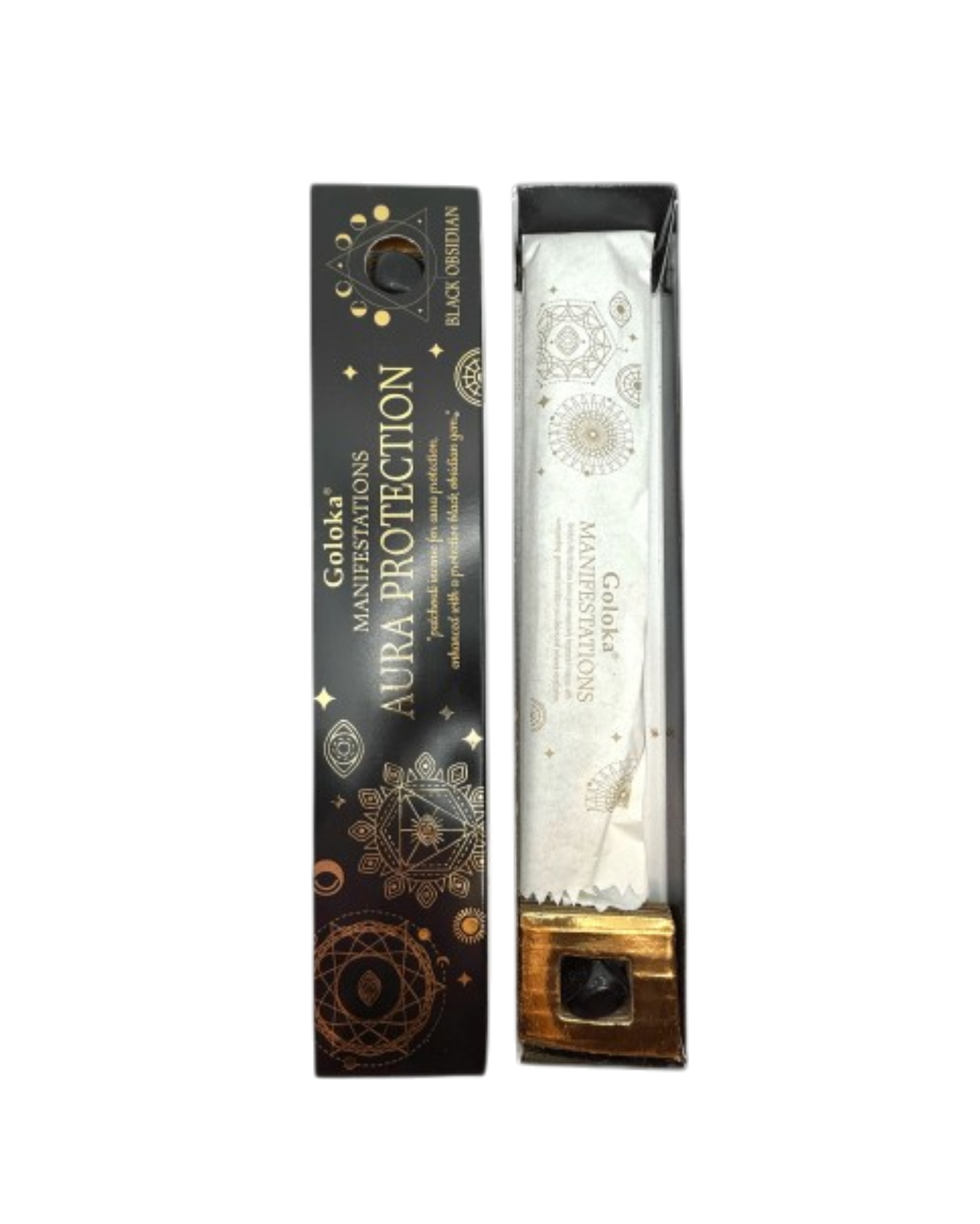 Aura Protection- Patchouli with Black Obsidian