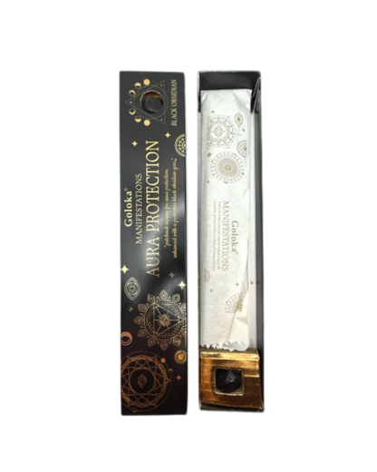 Aura Protection- Patchouli with Black Obsidian