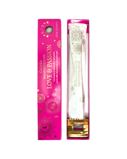 Love & Passion- Rose Incense with Rose Quartz