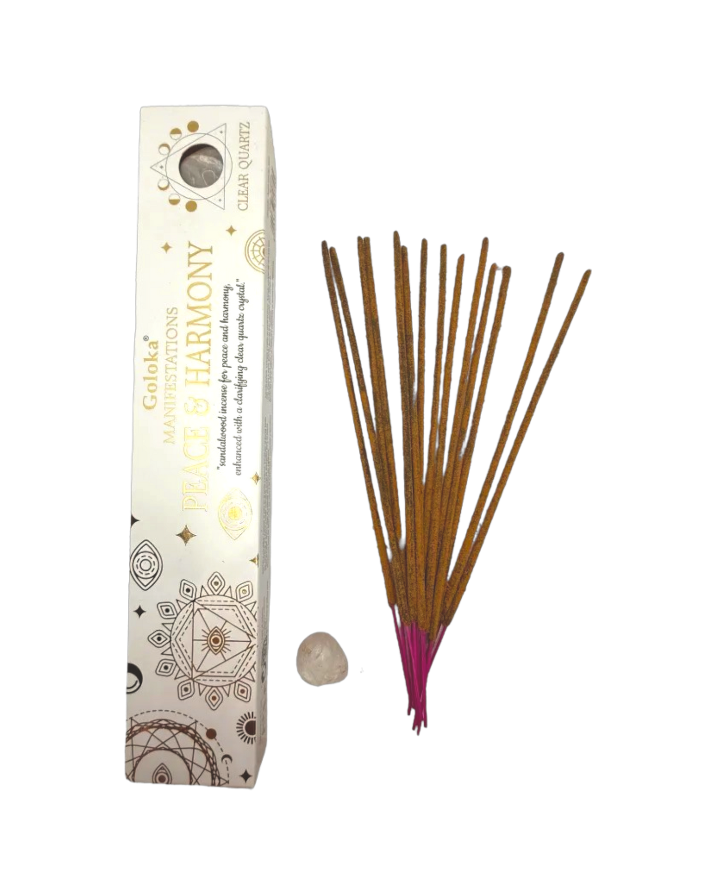Peace & Harmony- Sandalwood Incense with Clear Quartz