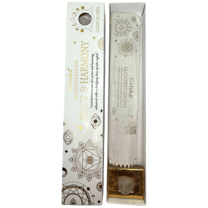 Peace & Harmony- Sandalwood Incense with Clear Quartz