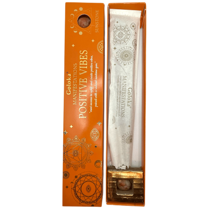 Positive Vibes- Mint Incense with Sunstone