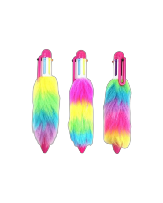 Multi-Colour Fluffy 6 in 1 Pen