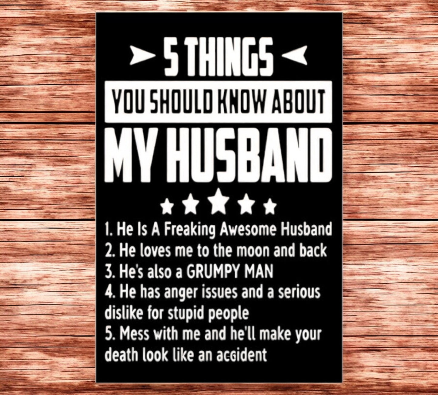 Five Things Metal Wall Art
