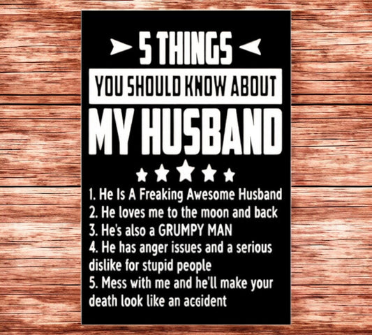 Five Things Metal Wall Art